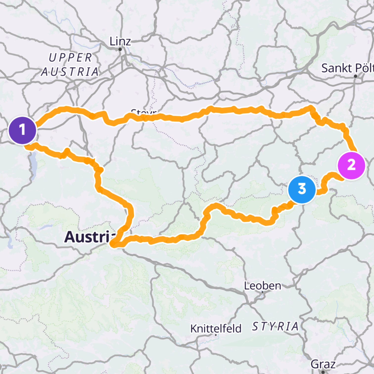 Map itinerary