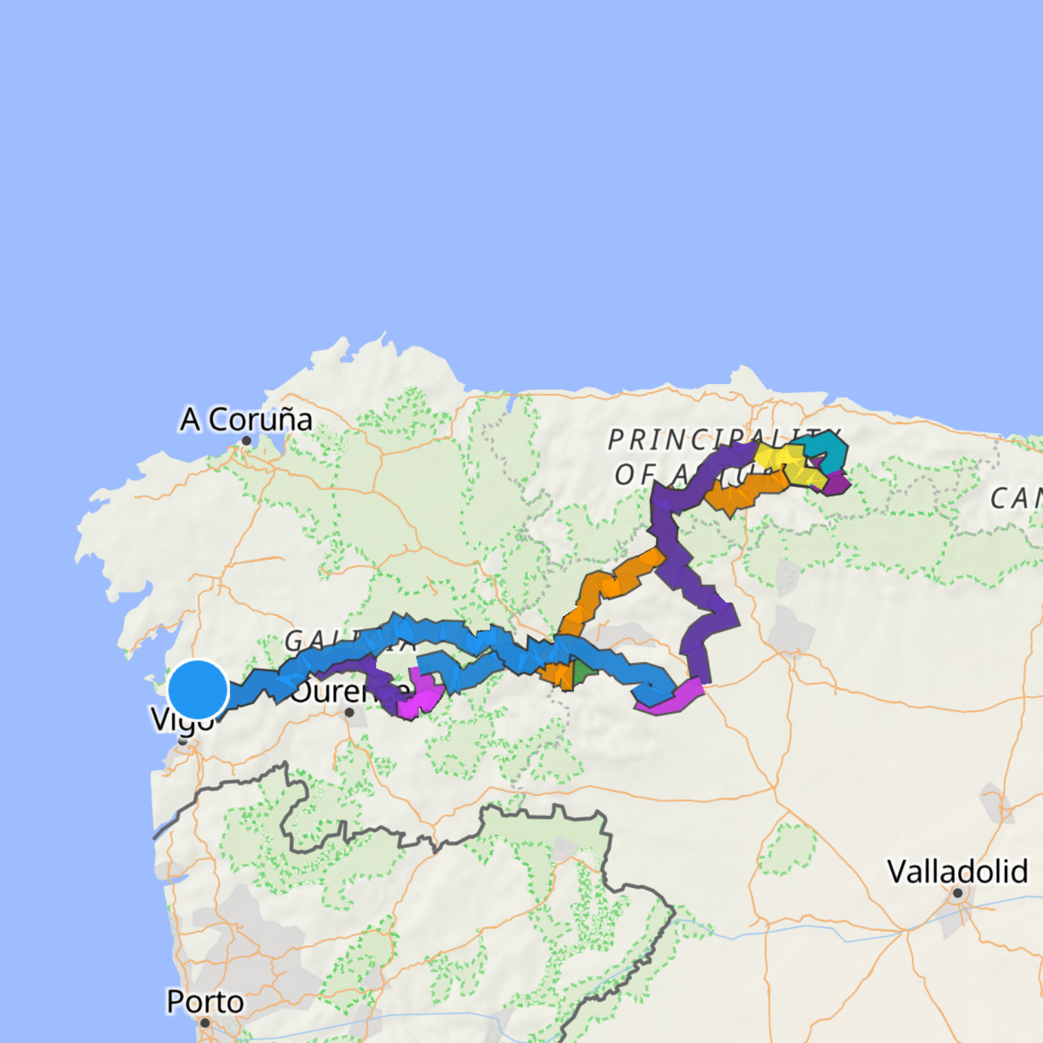 Map itinerary