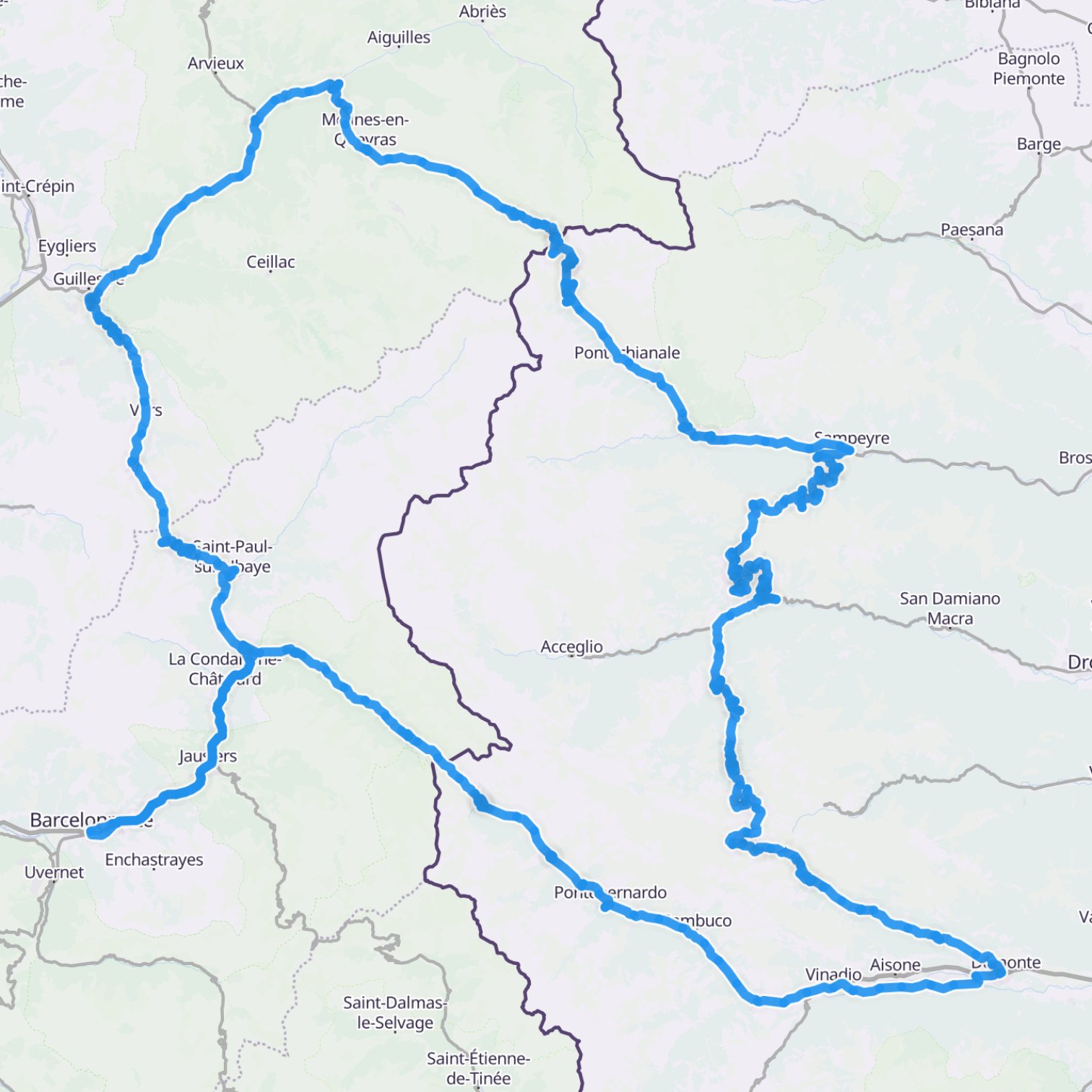 Map itinerary