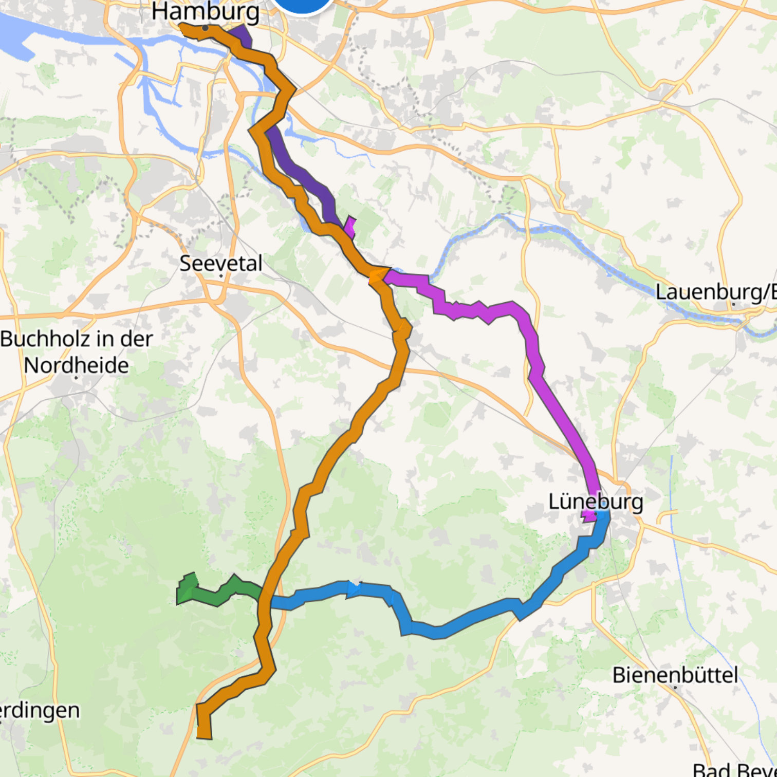 Map itinerary