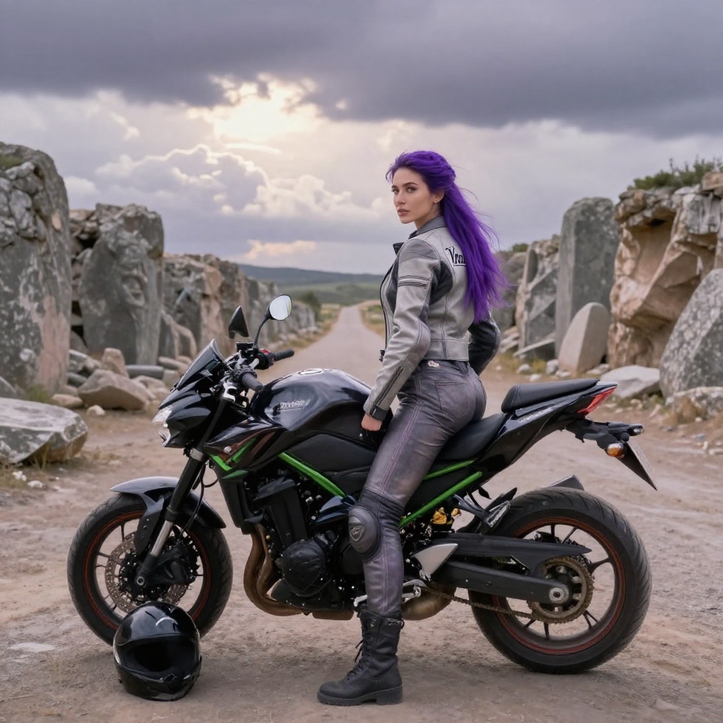 Chemin des Sculpteurs de Bretagne à Moto