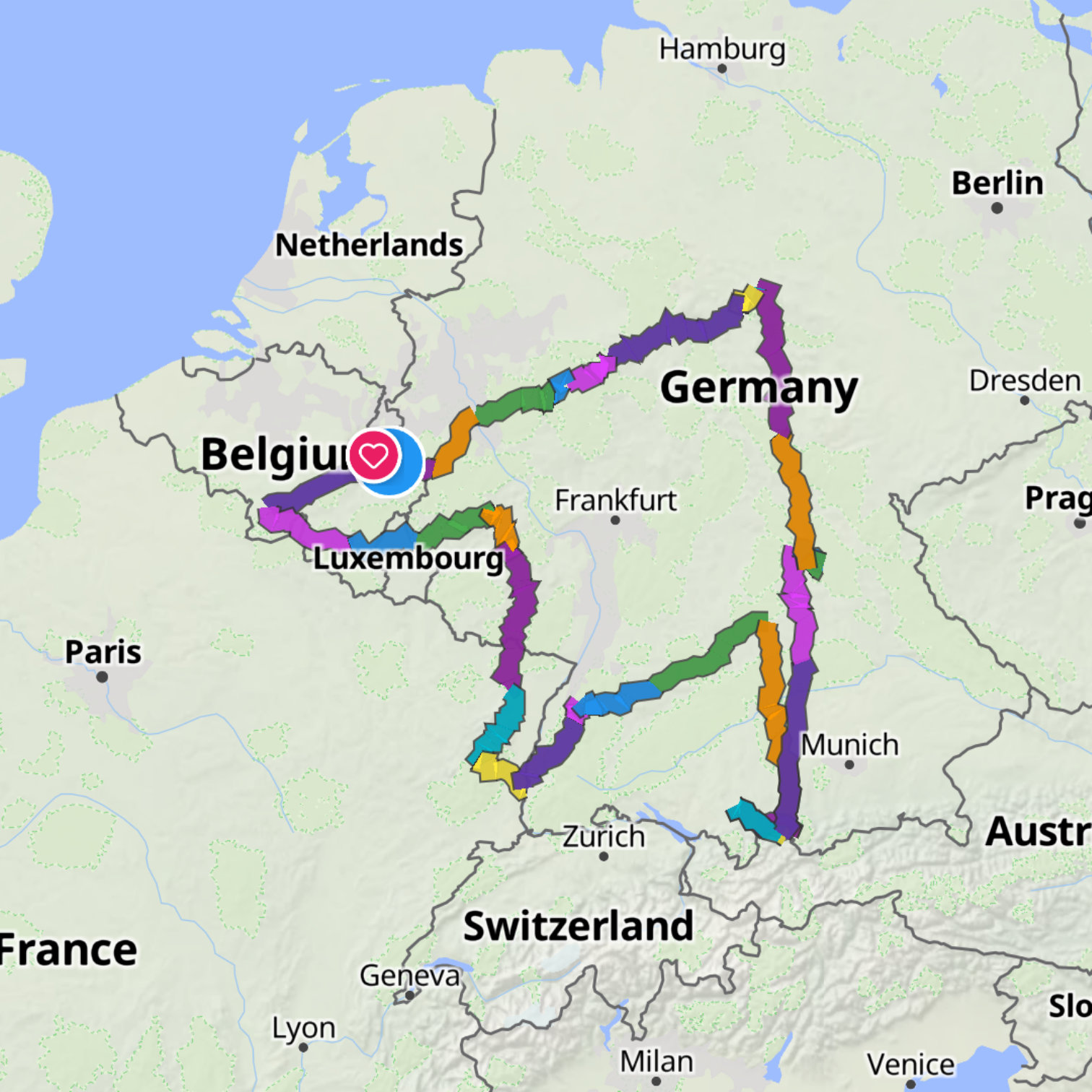 Map itinerary
