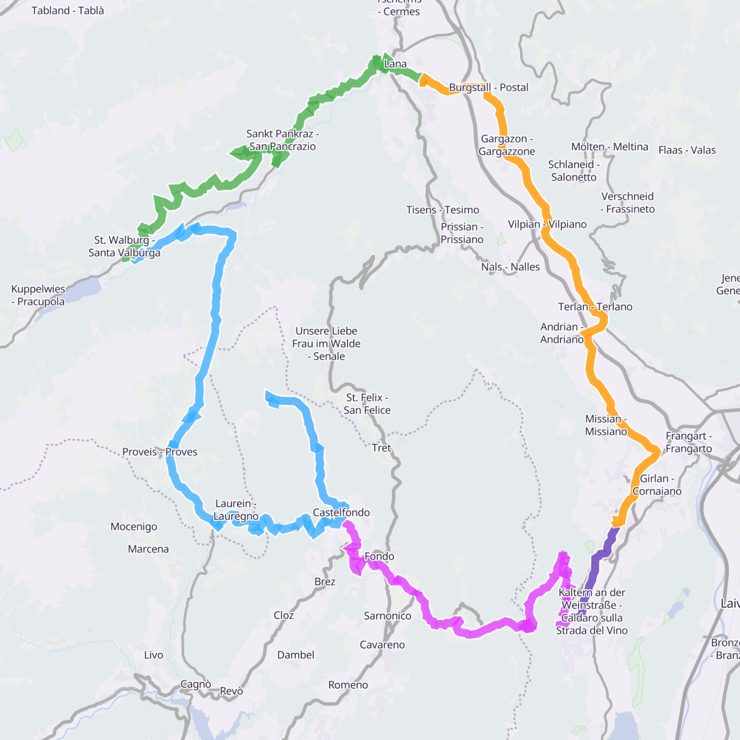 Map itinerary