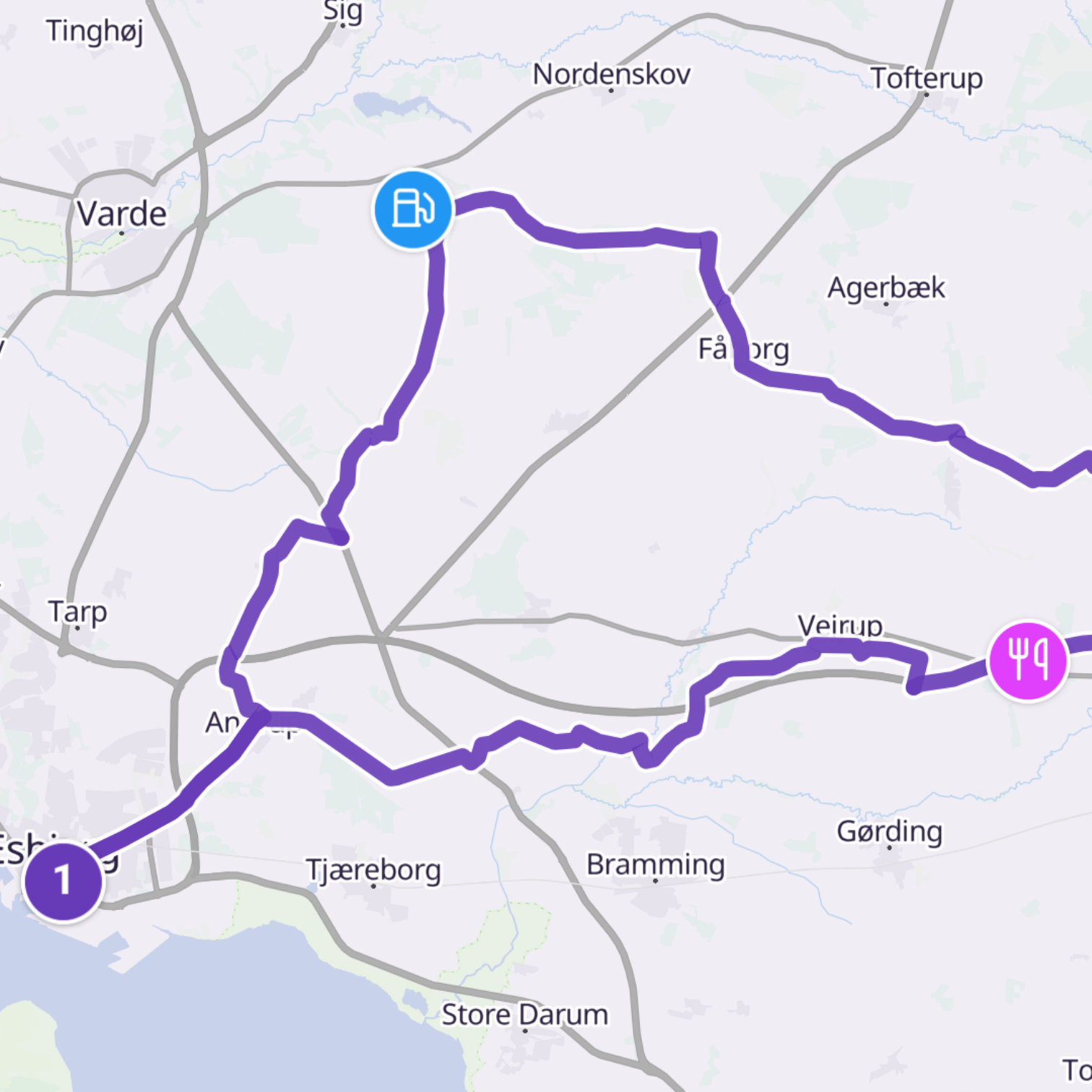 Map itinerary