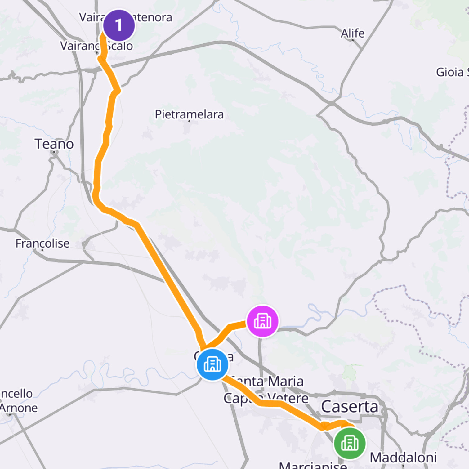 Map itinerary