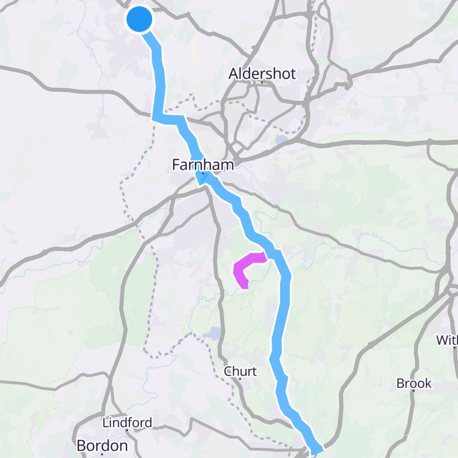 Map itinerary