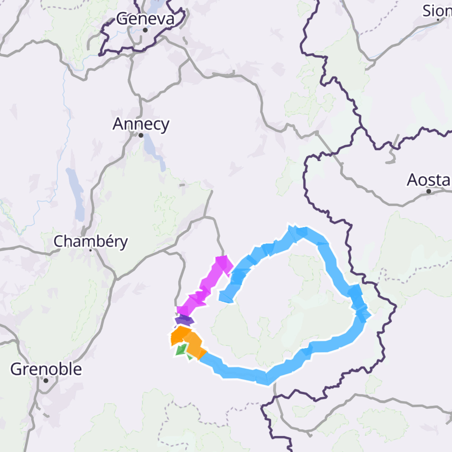 Map itinerary