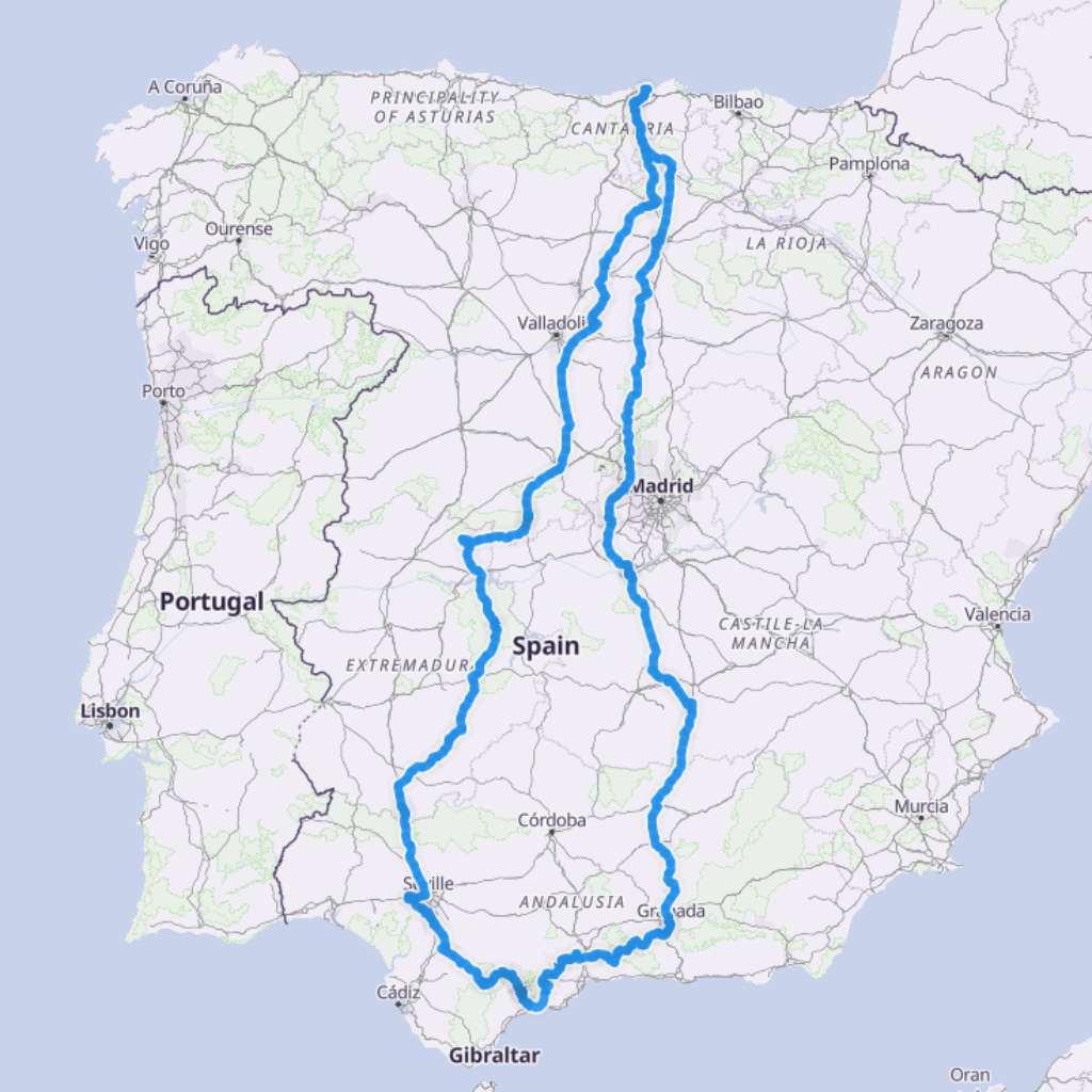 Map itinerary
