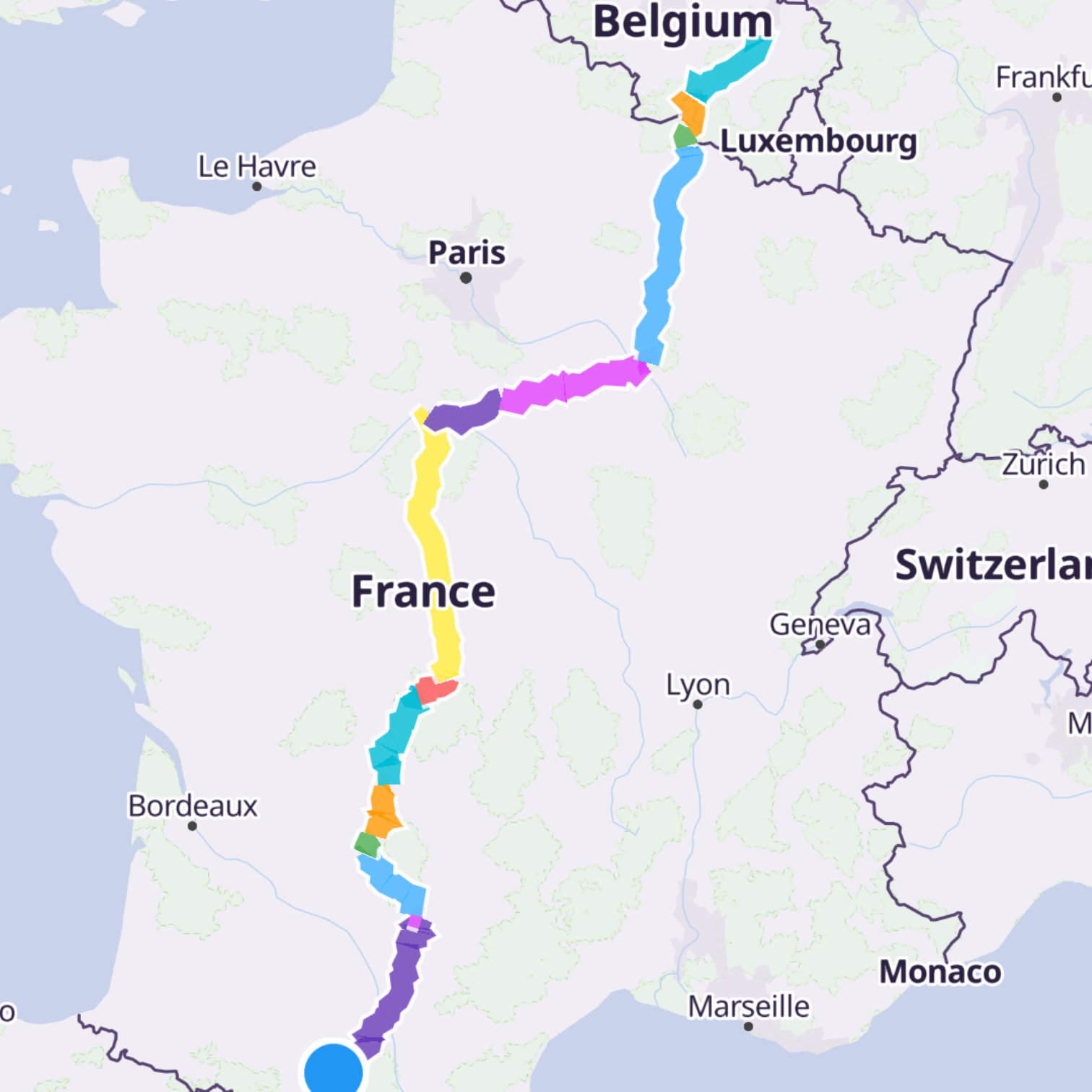 Map itinerary