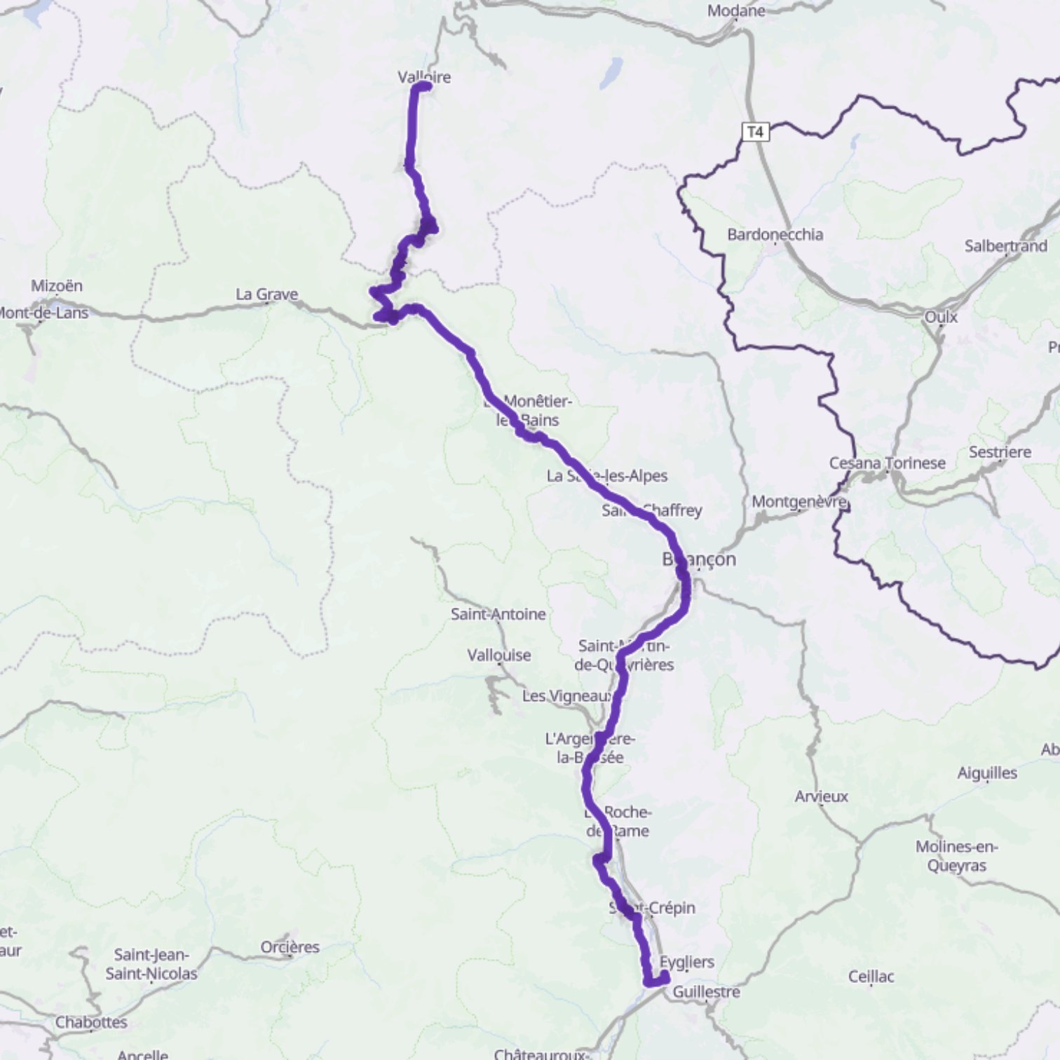 Map itinerary