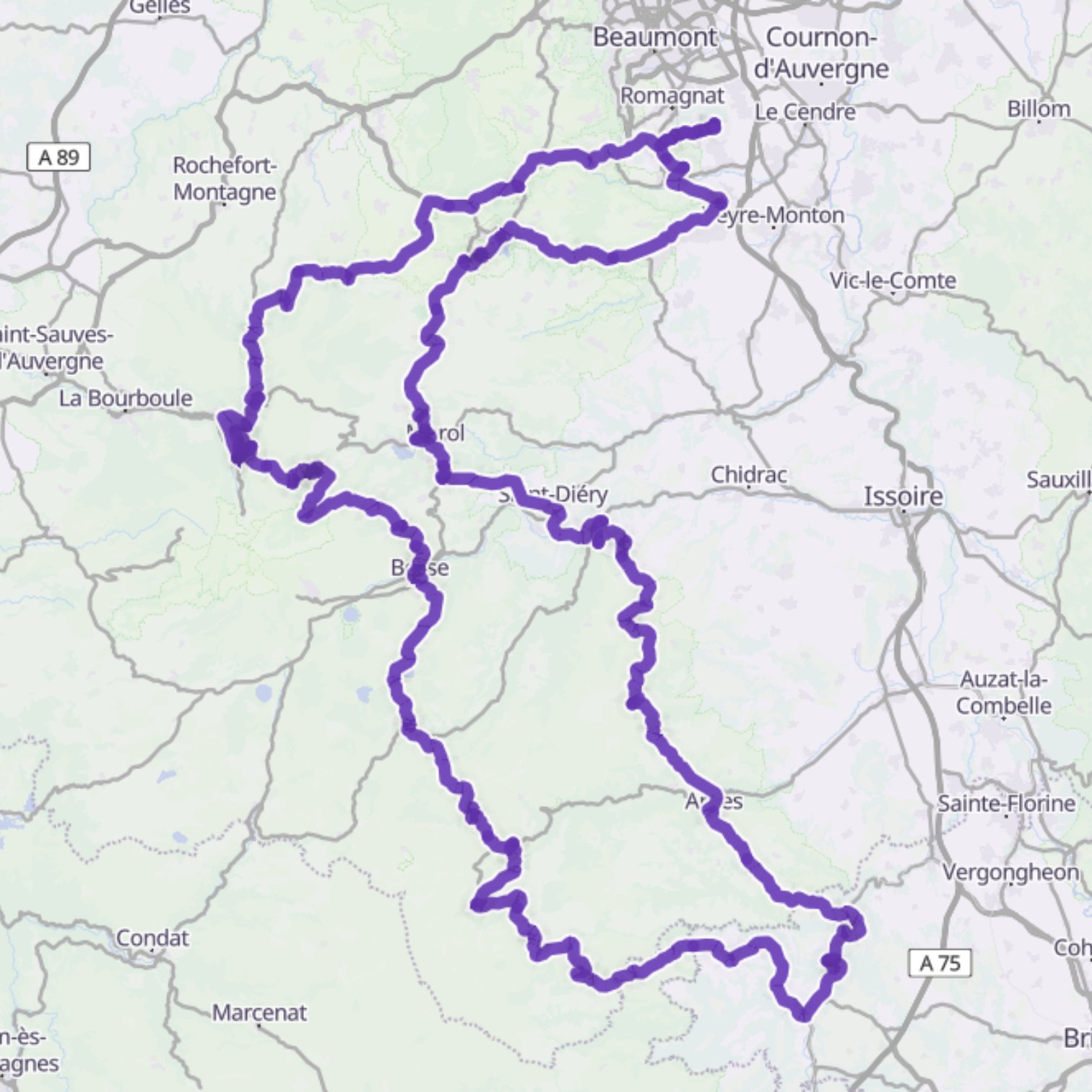 Map itinerary