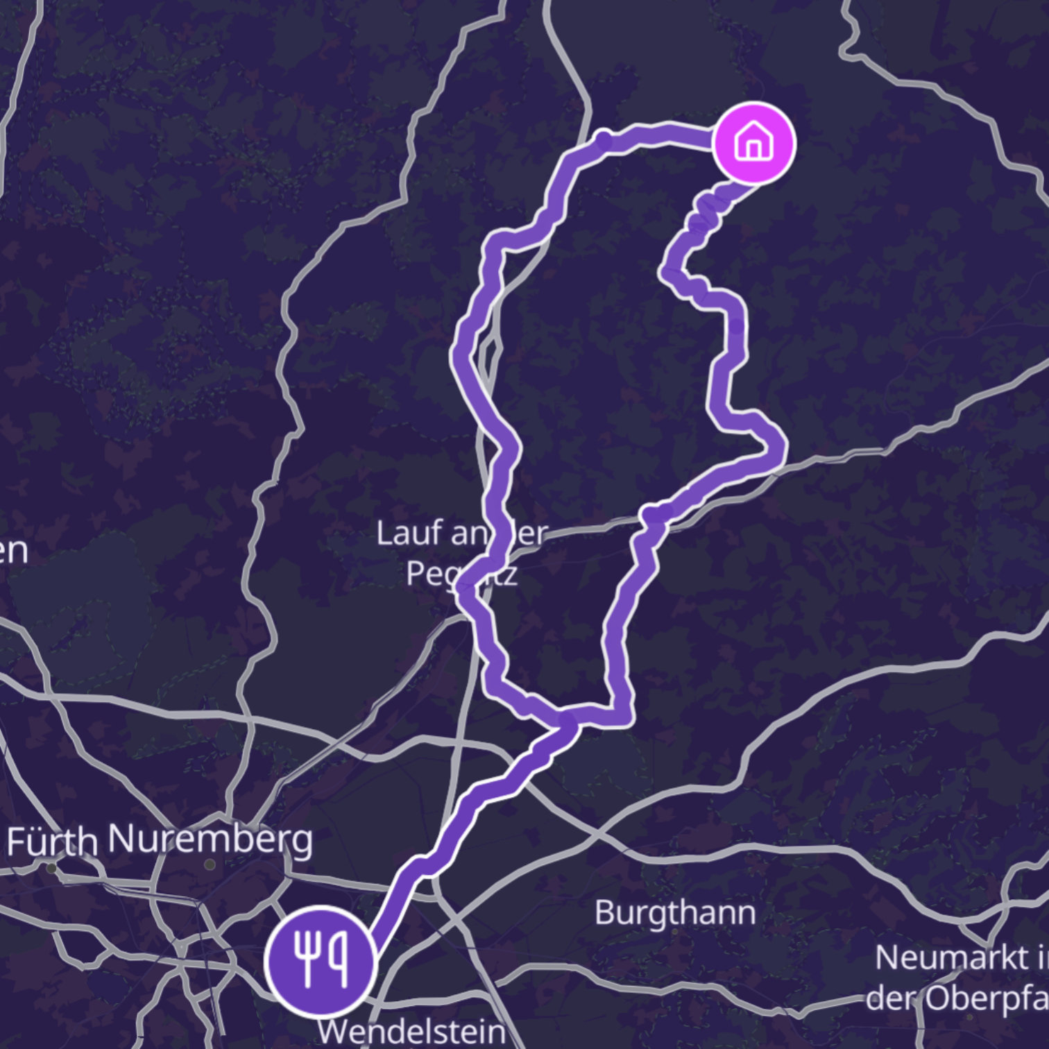 Map itinerary