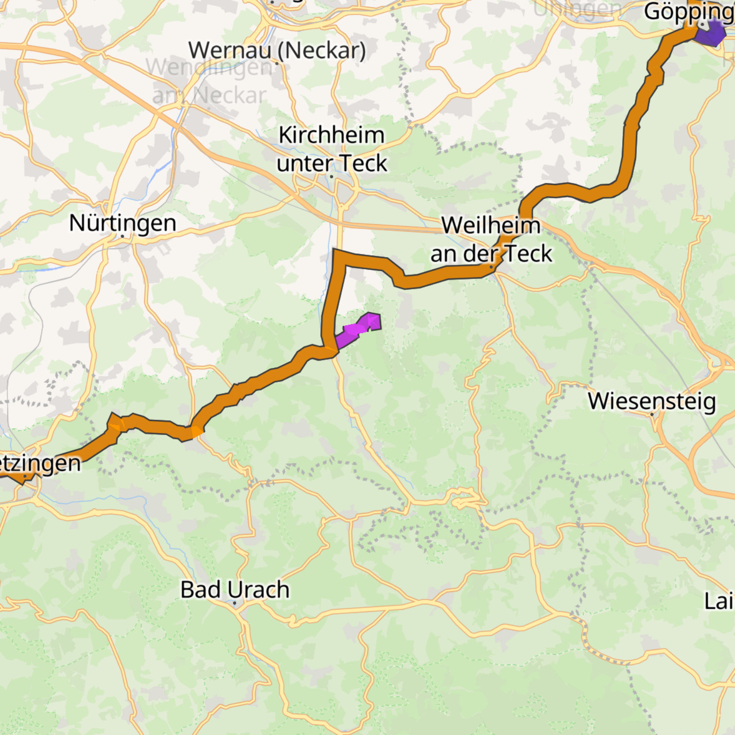 Map itinerary