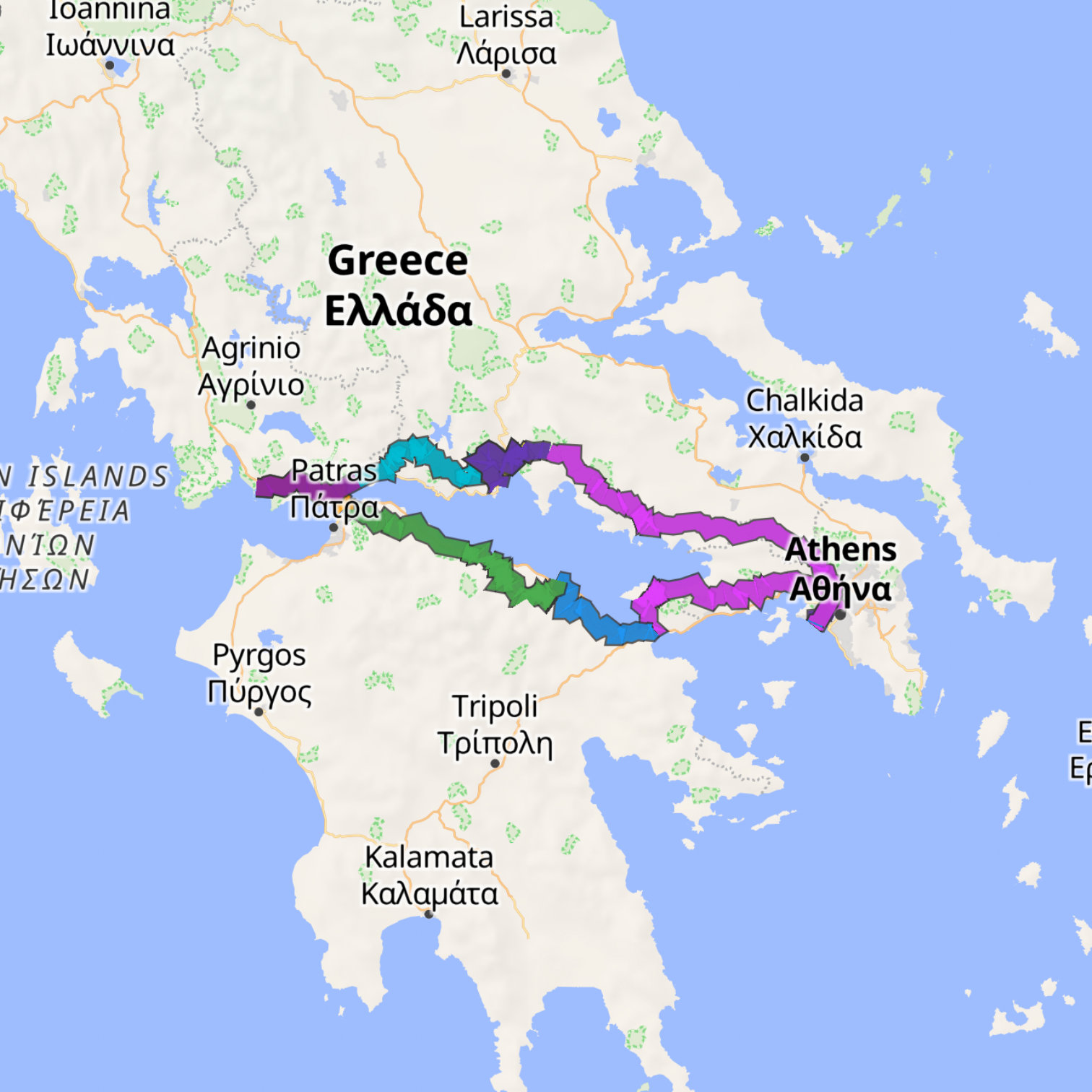 Map itinerary
