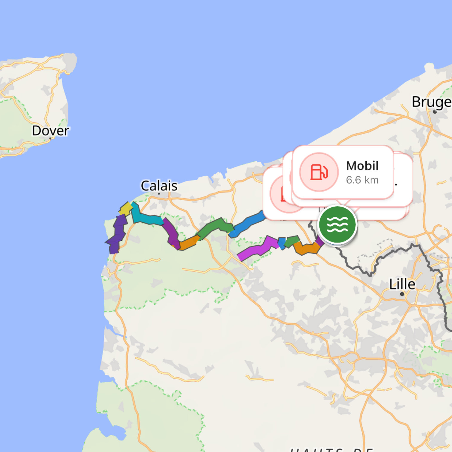 Map itinerary