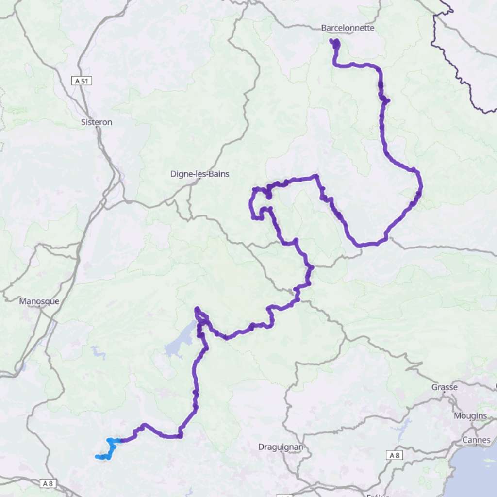Map itinerary