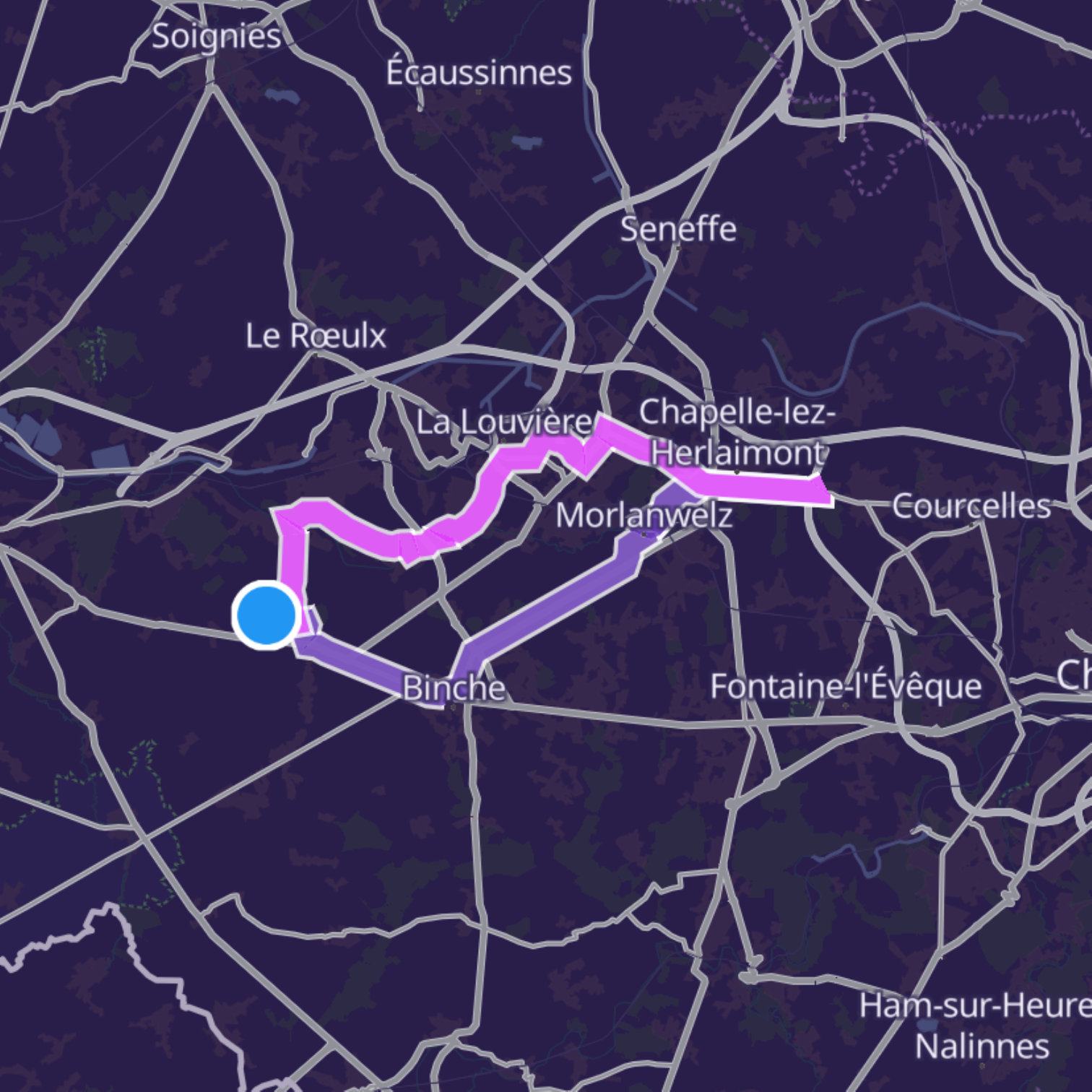Map itinerary