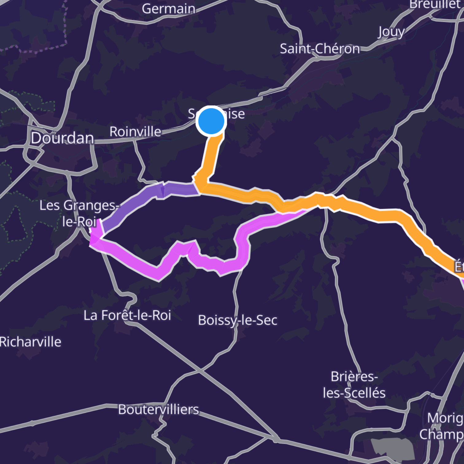 Map itinerary