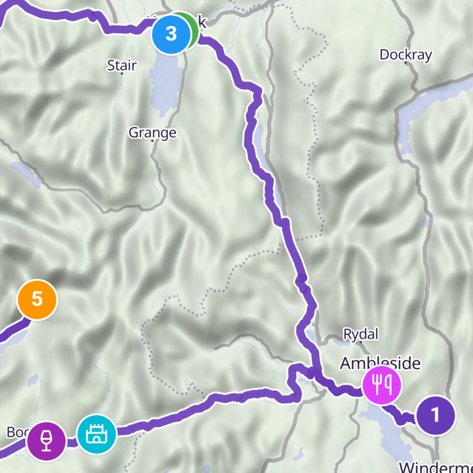 Map itinerary