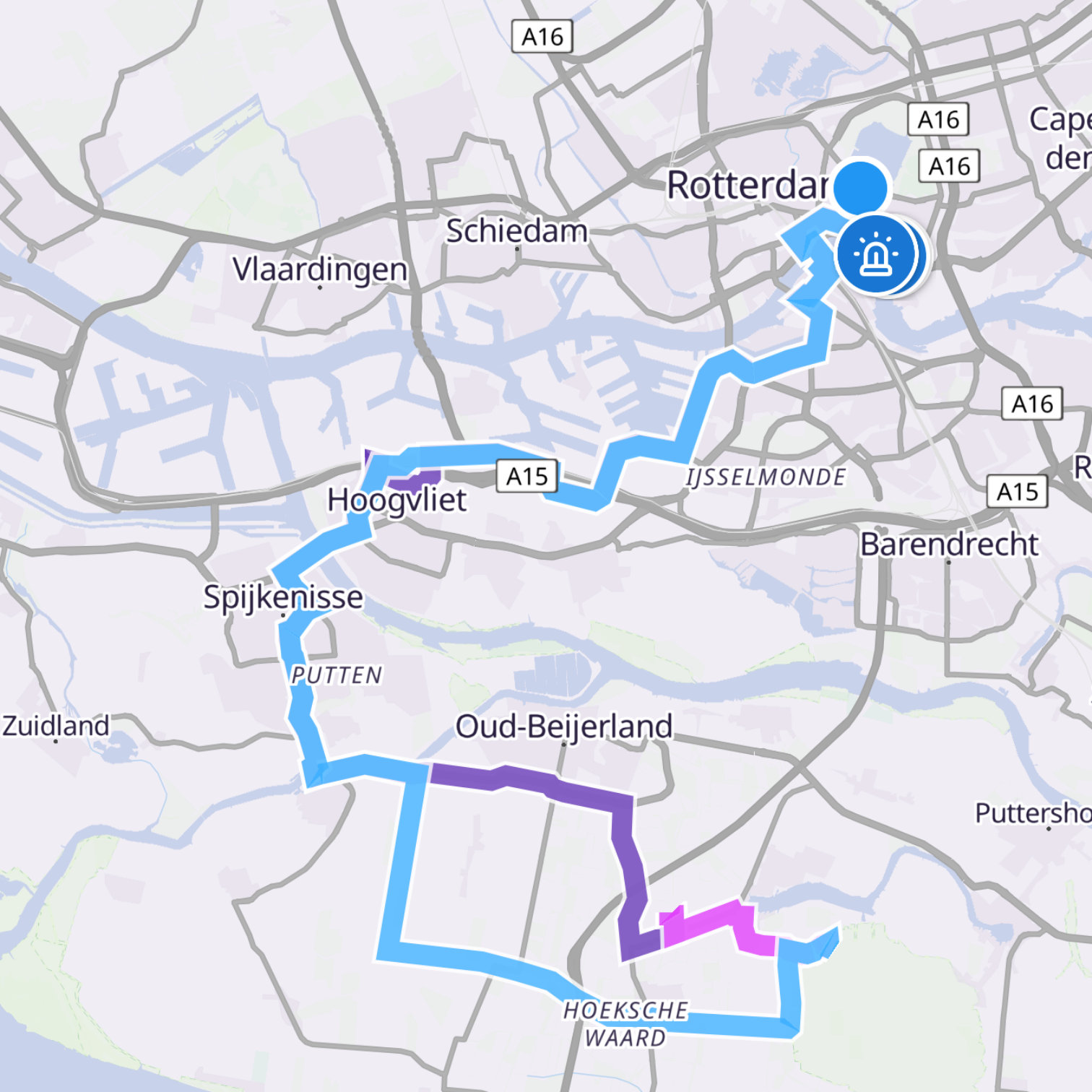 Map itinerary