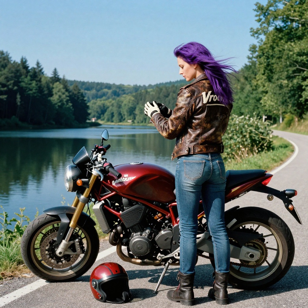 Motorradtour zum Weberteich im Erzgebirge