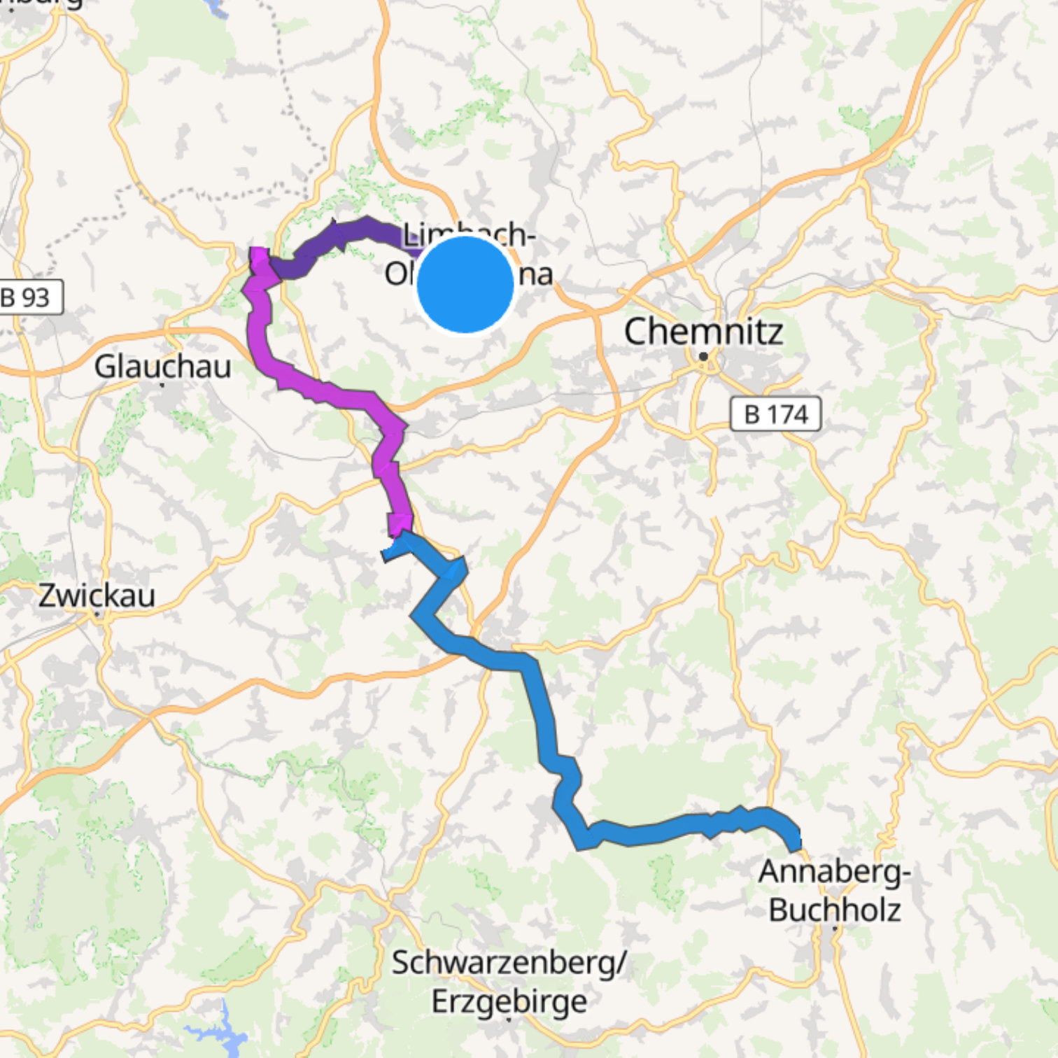 Map itinerary