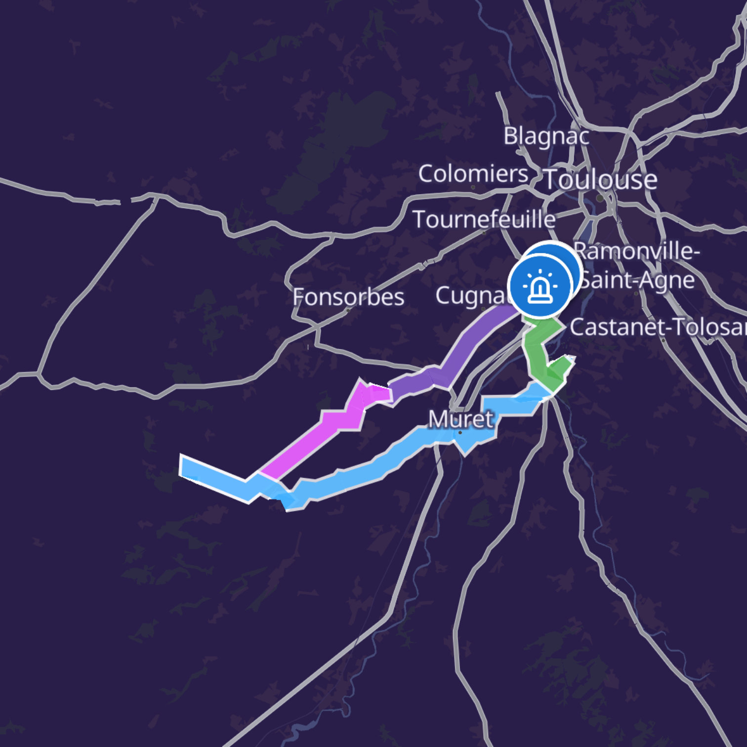 Map itinerary