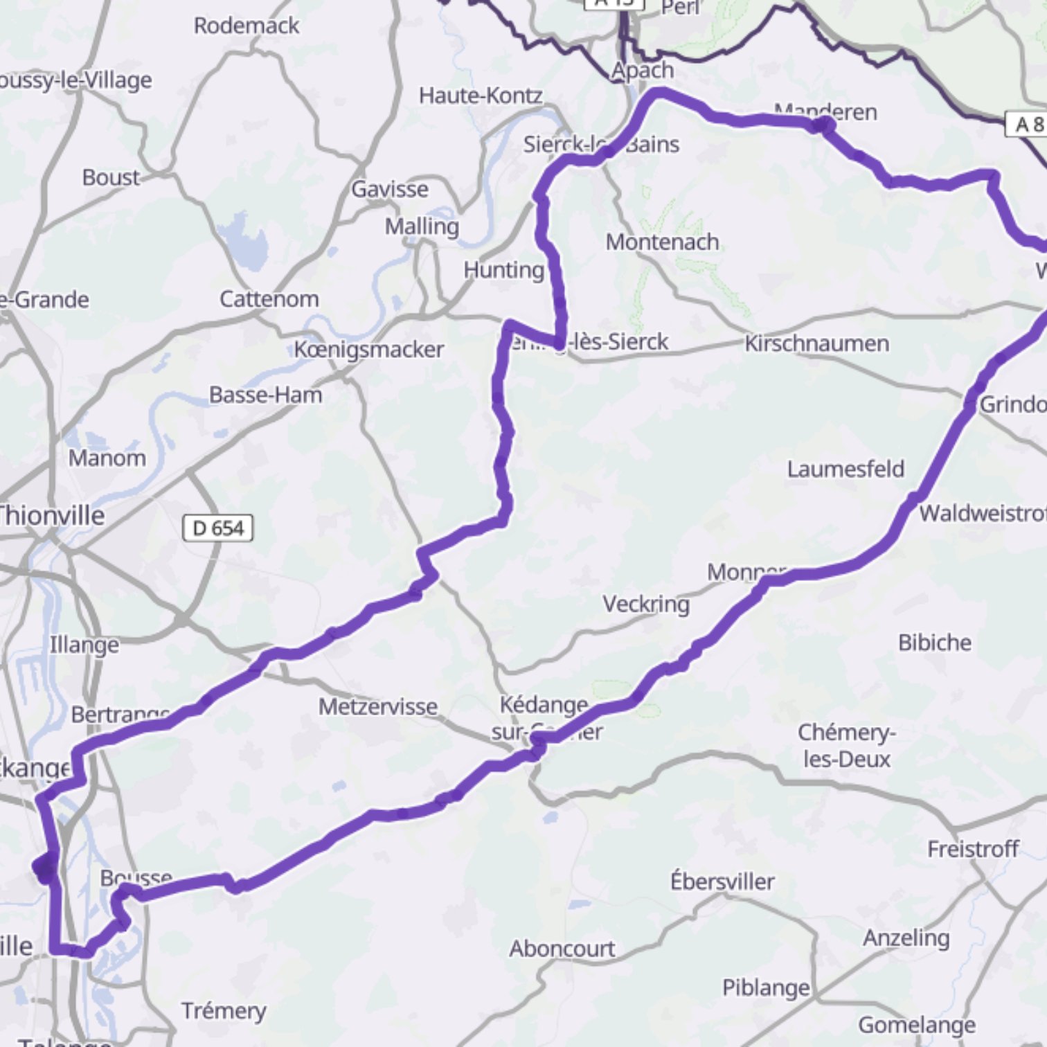 Map itinerary