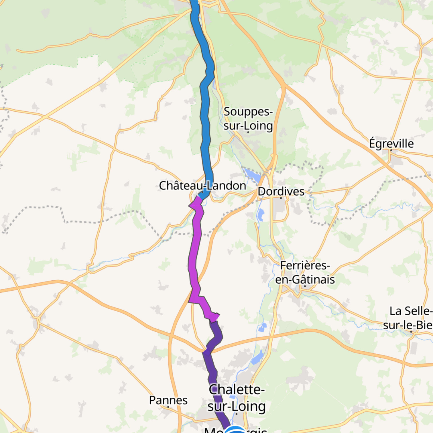 Map itinerary