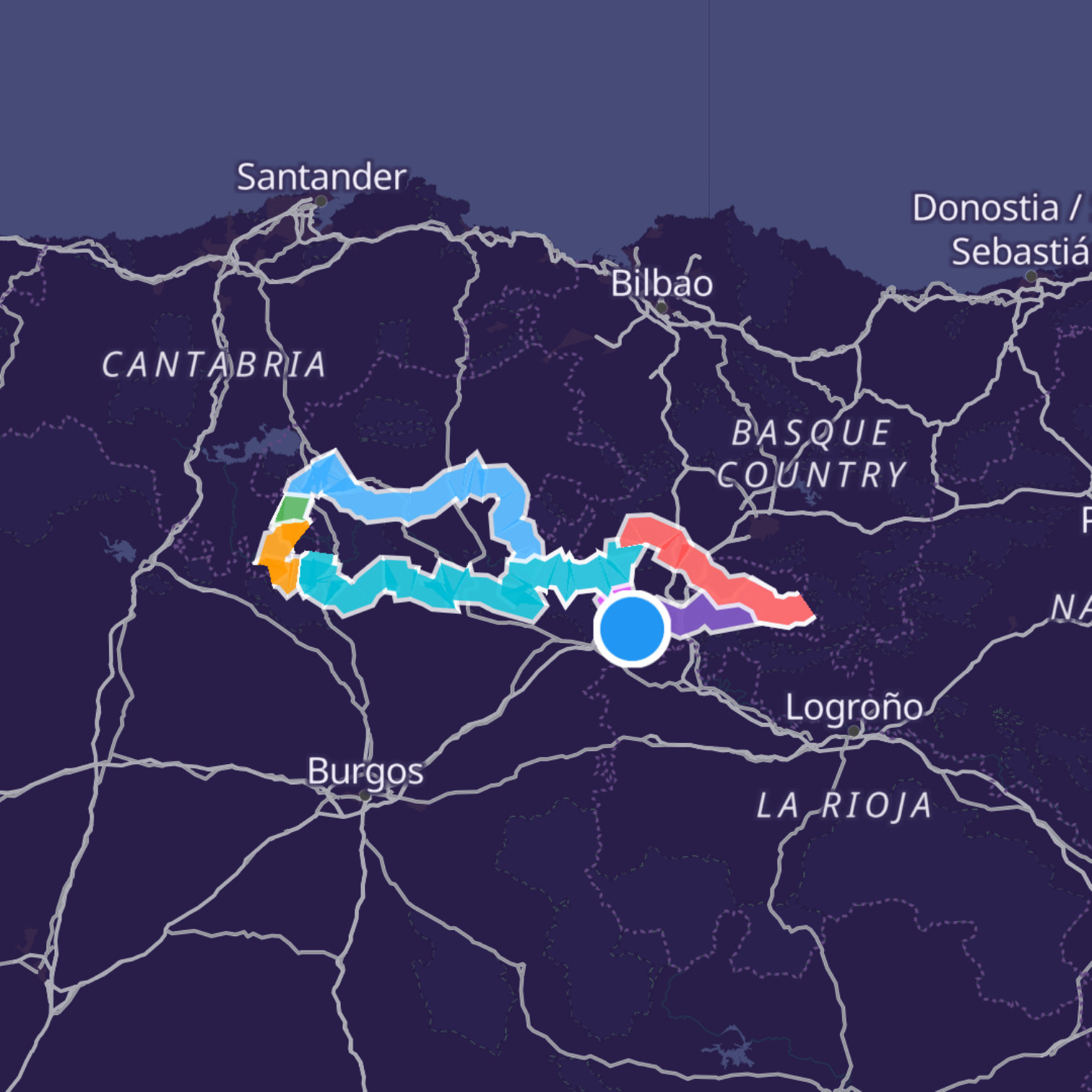 Map itinerary