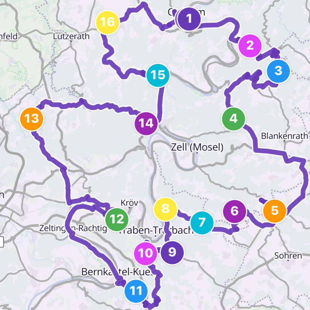 Map itinerary