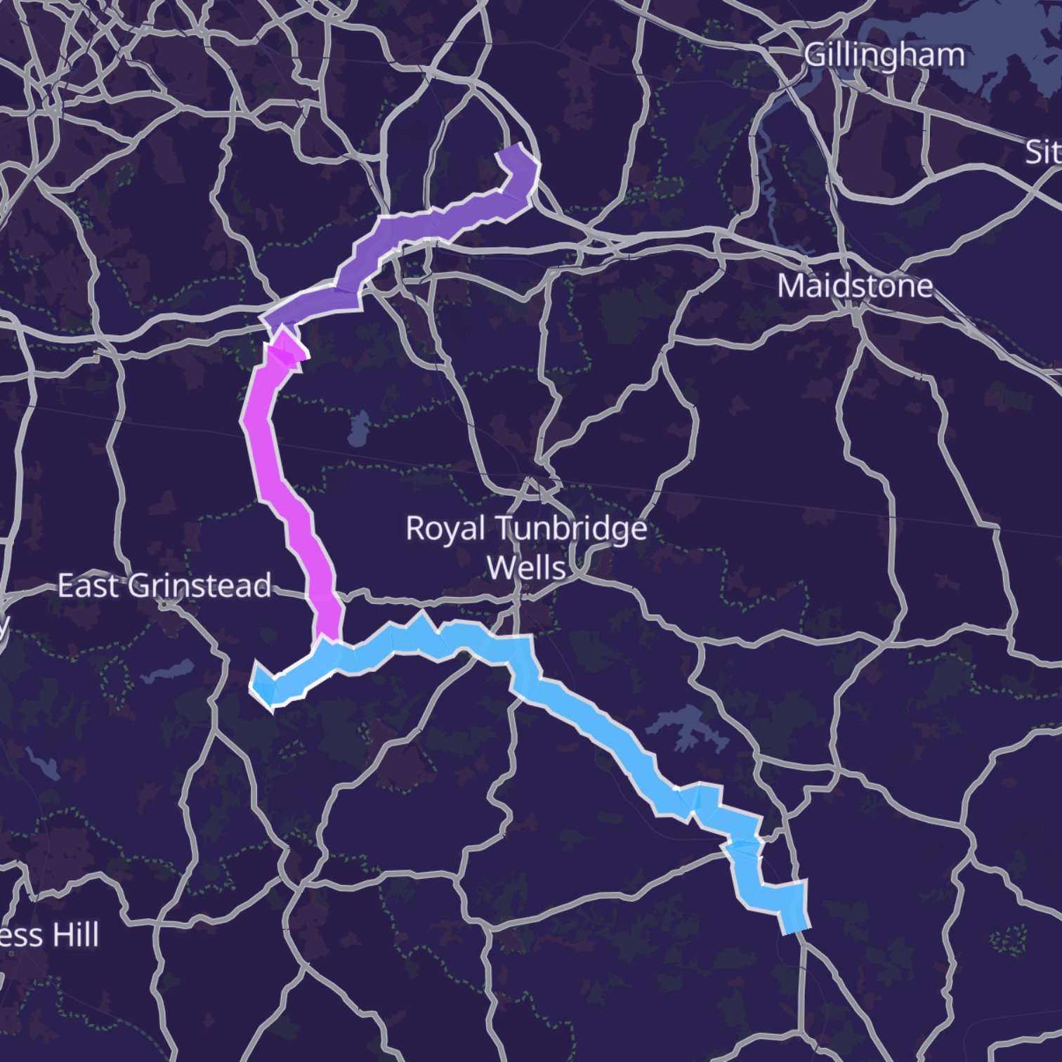 Map itinerary