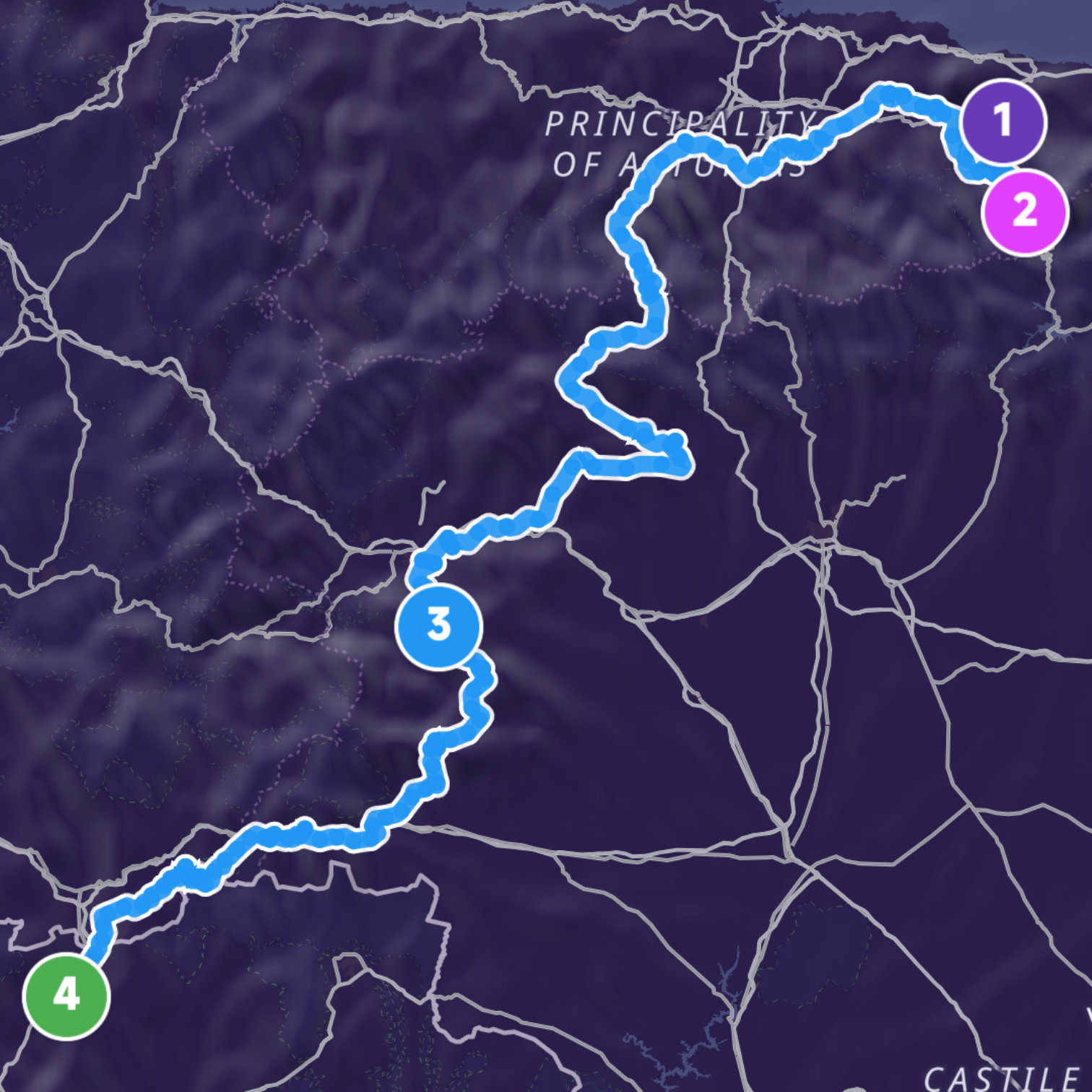 Map itinerary