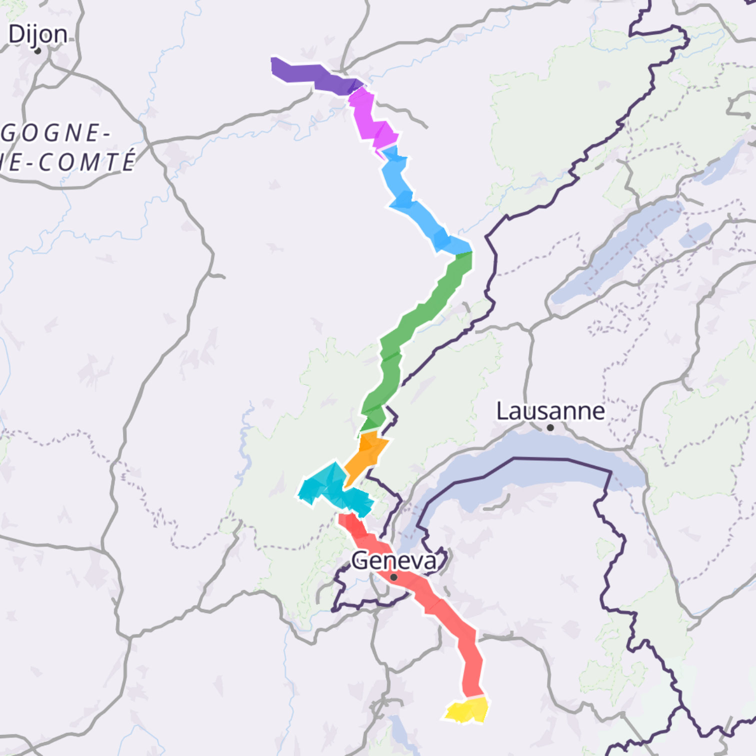 Map itinerary