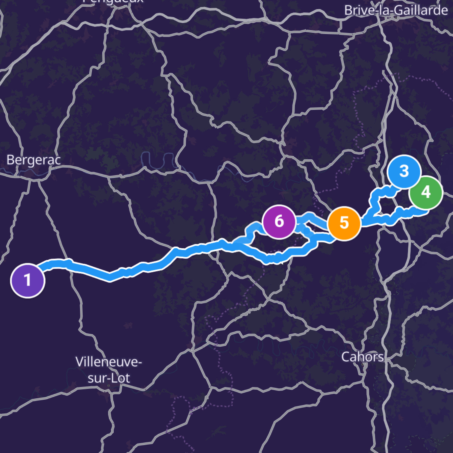 Map itinerary