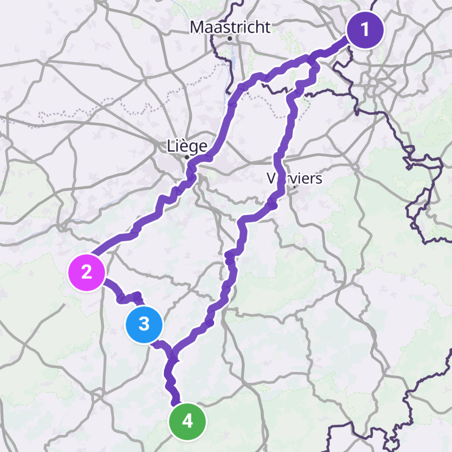 Map itinerary
