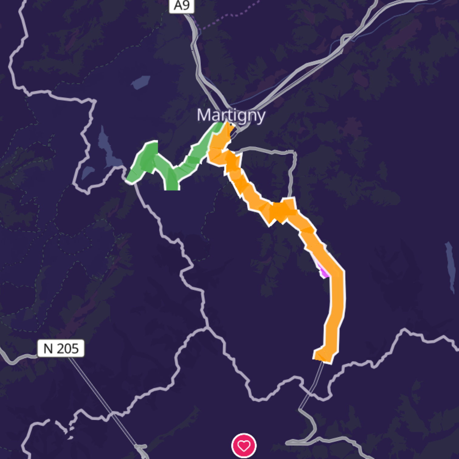 Map itinerary