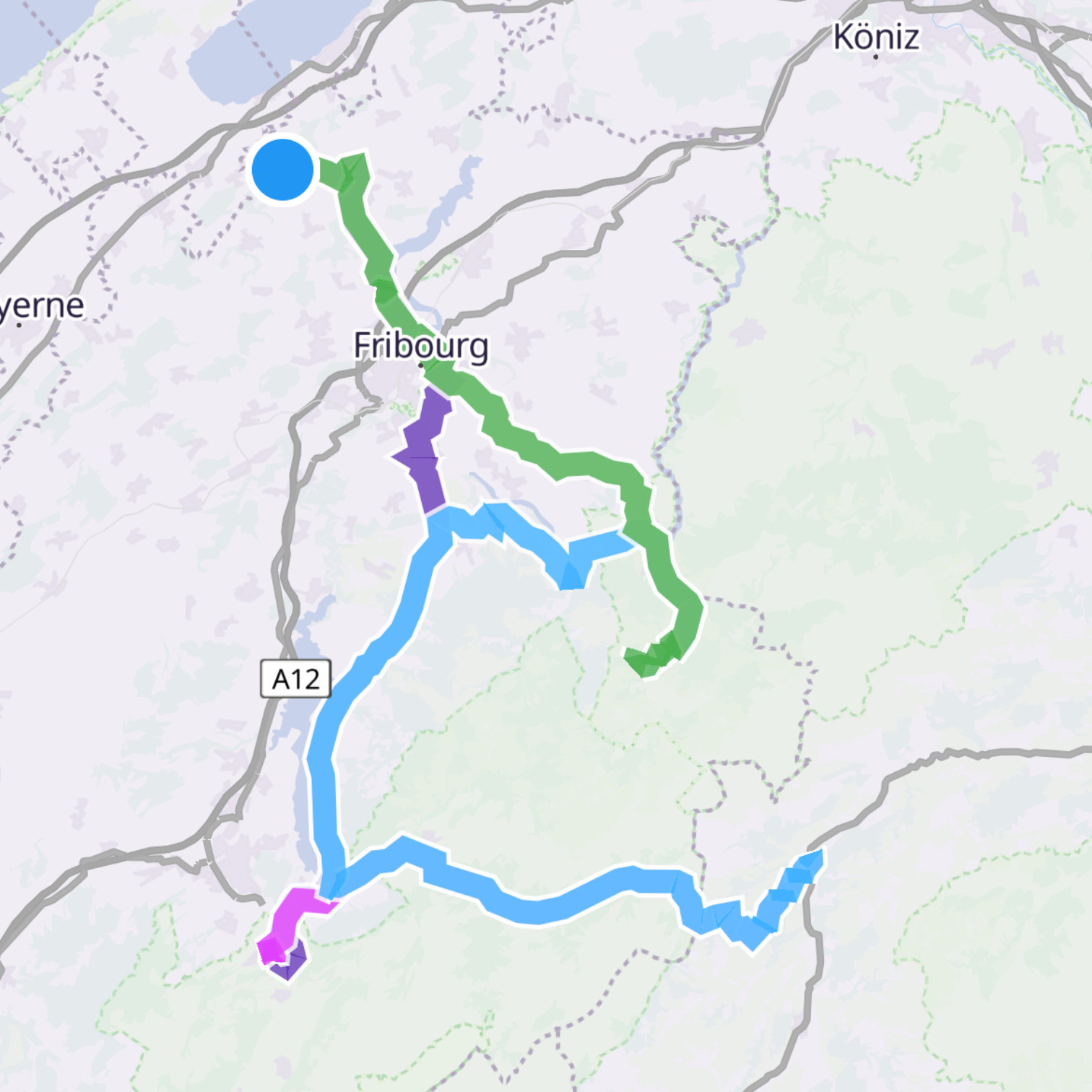 Map itinerary