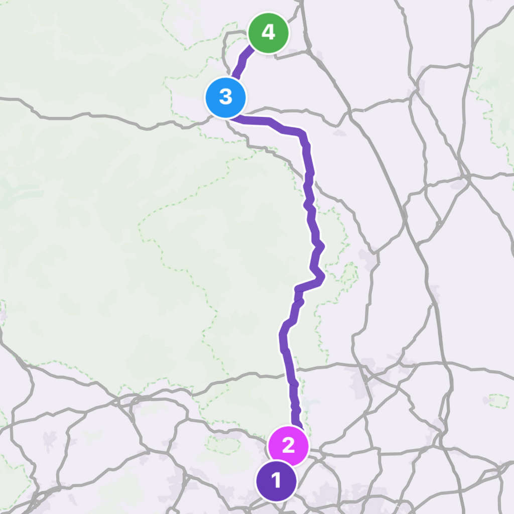 Map itinerary