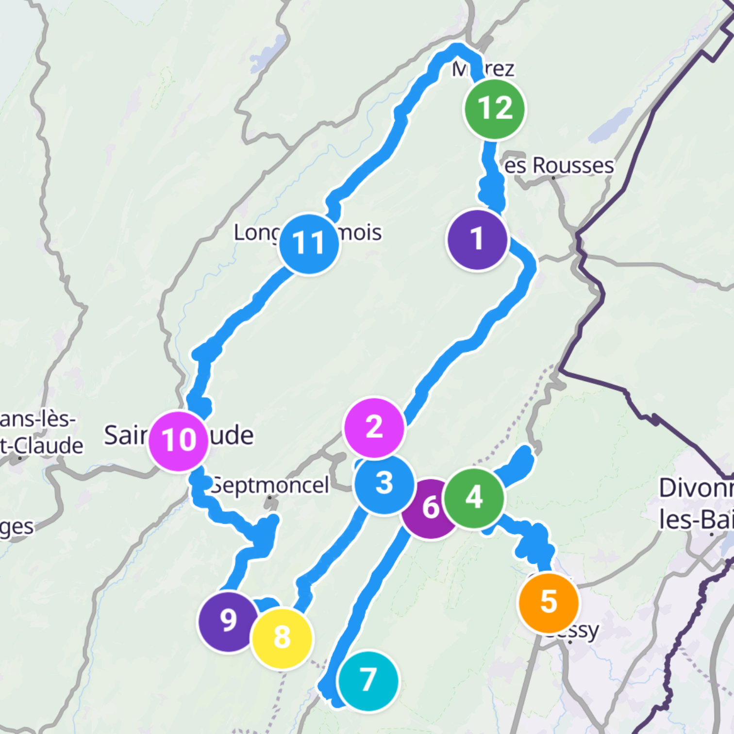 Map itinerary