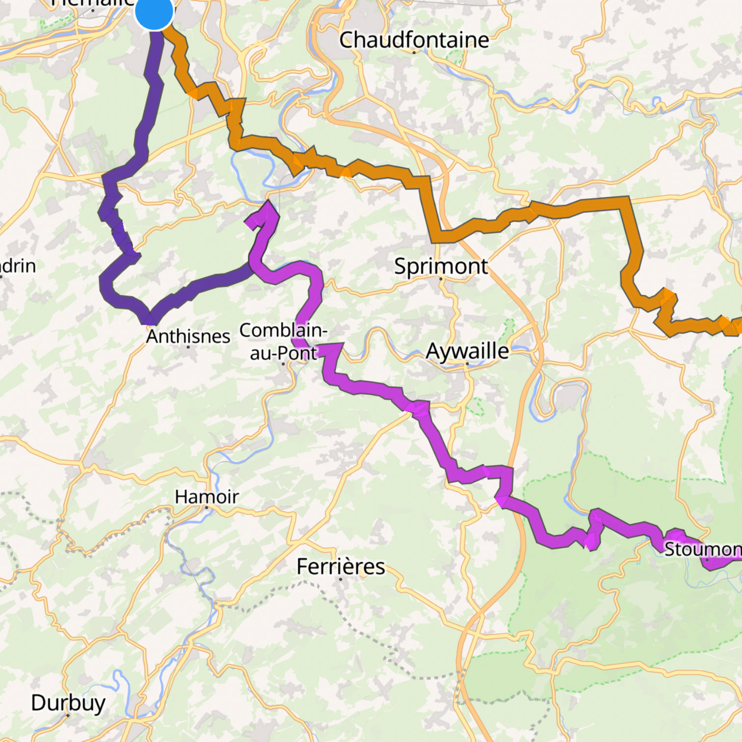 Map itinerary