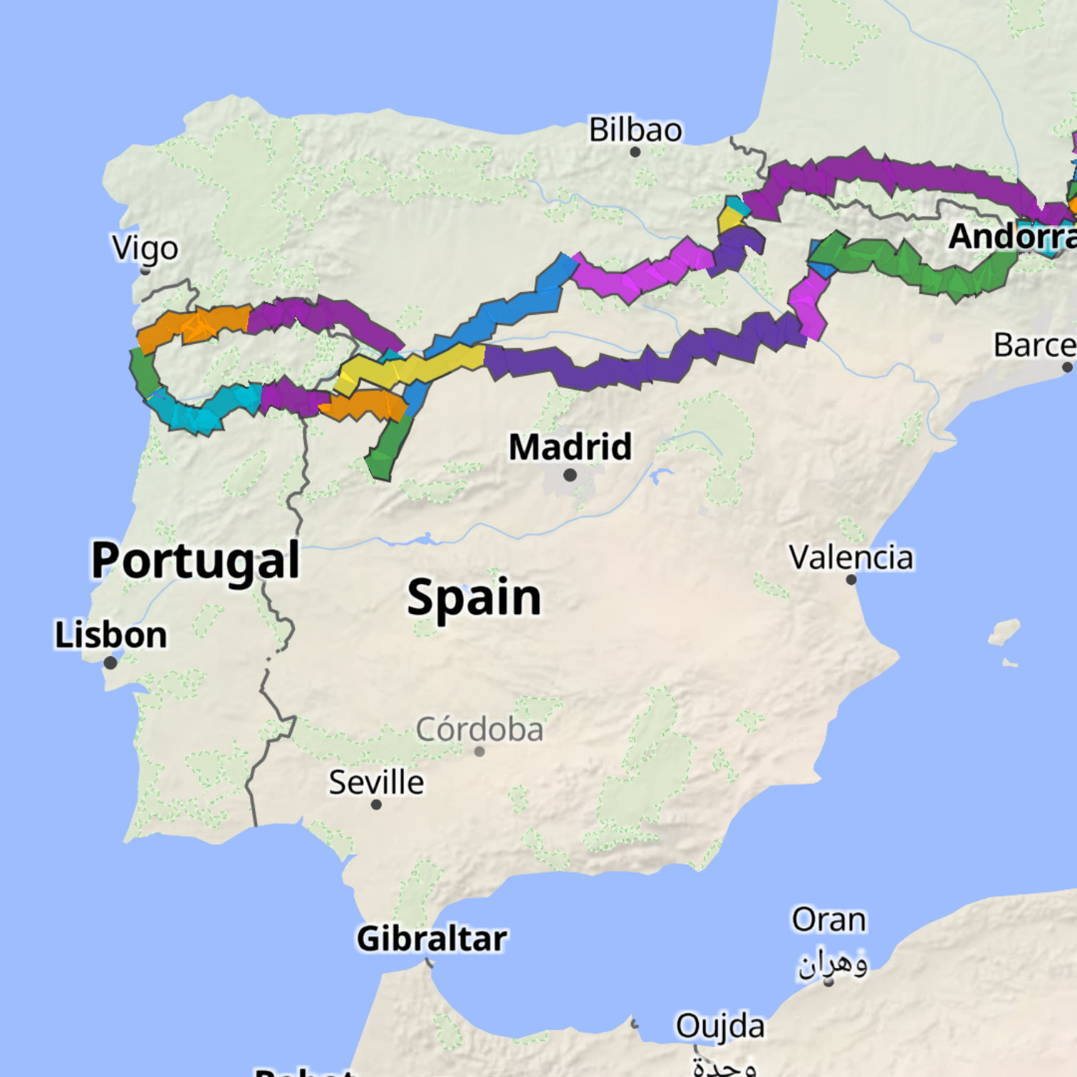 Map itinerary