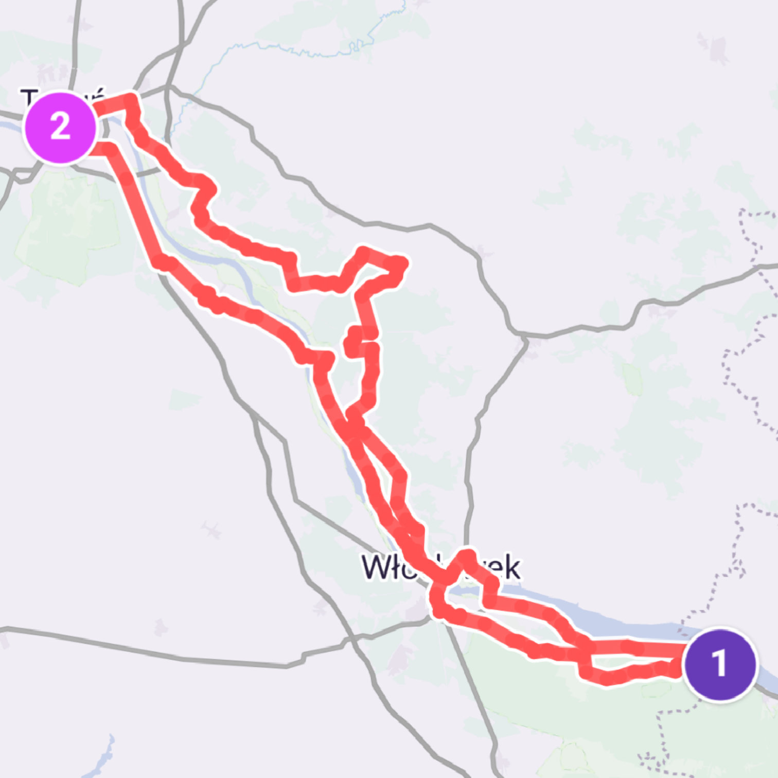 Map itinerary