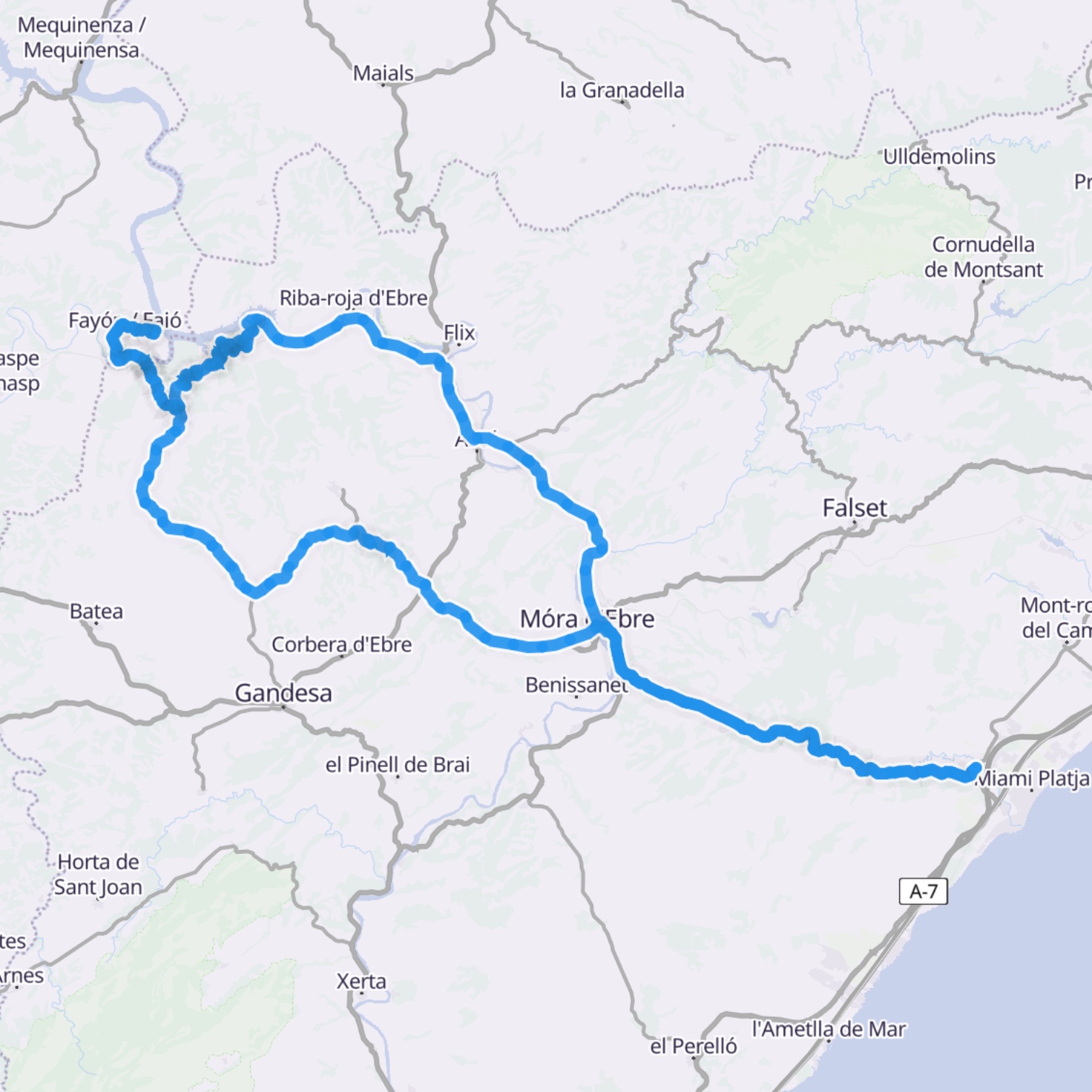 Map itinerary