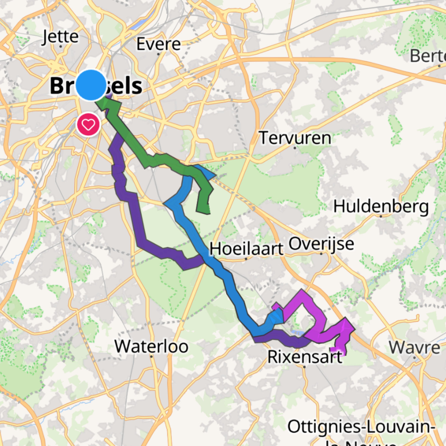 Map itinerary