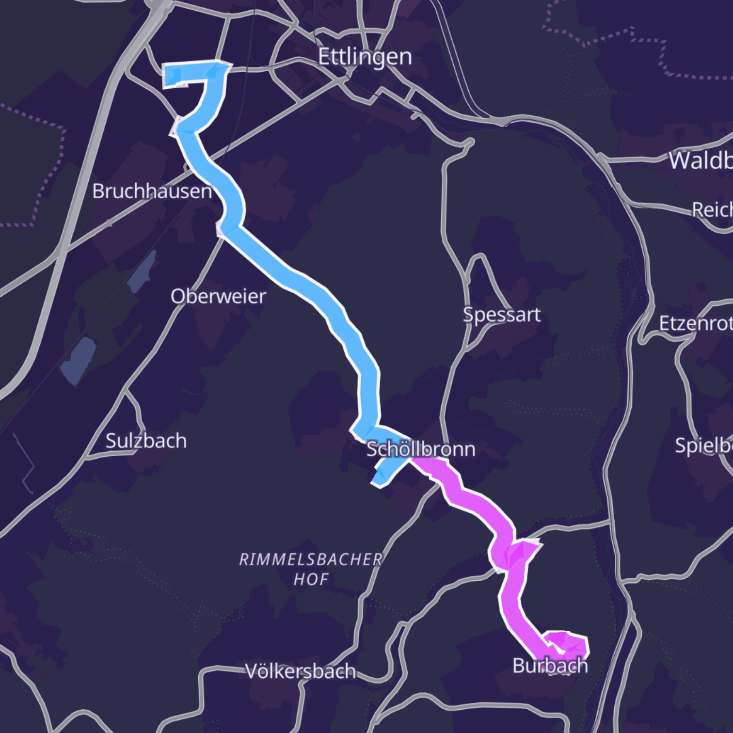 Map itinerary