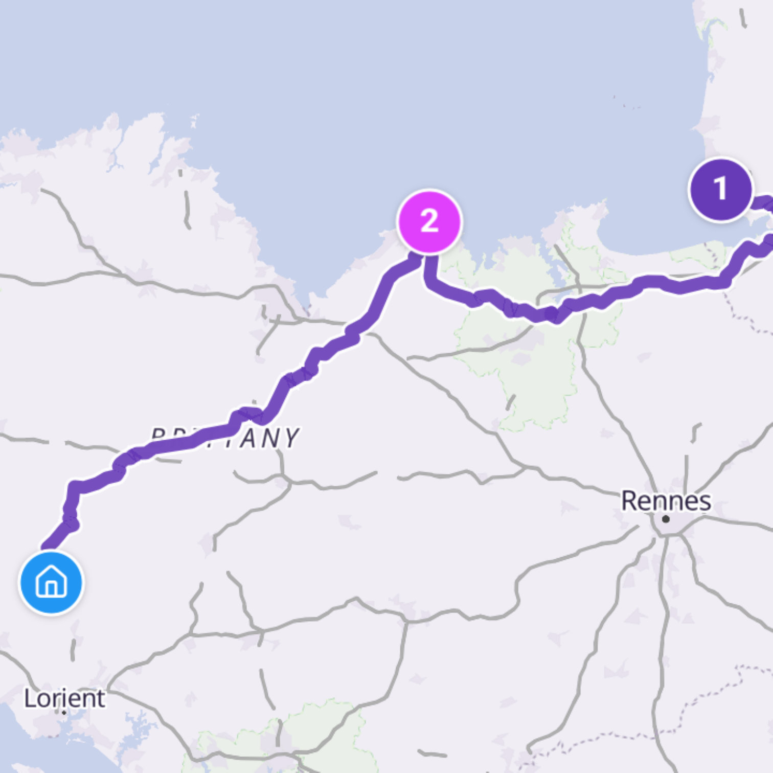 Map itinerary