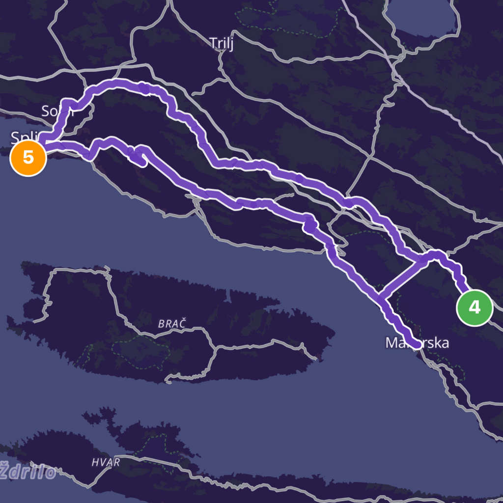Map itinerary