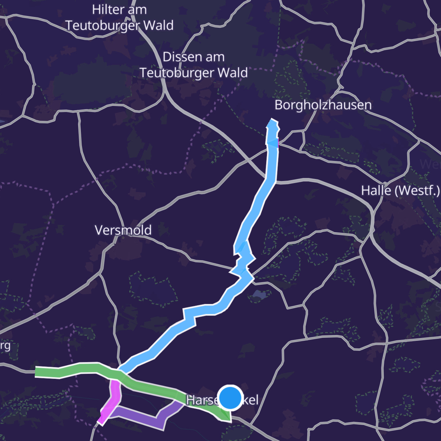 Map itinerary