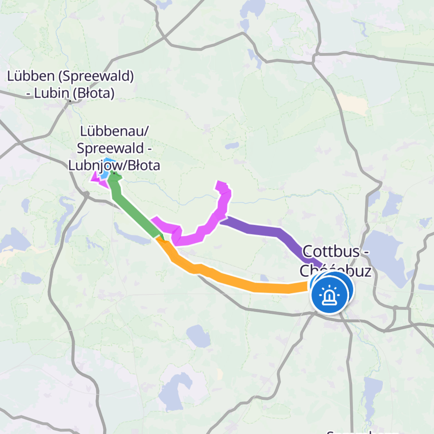 Map itinerary